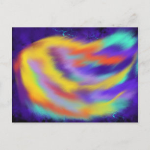 Farbenfrohe Heilige Geist Feuer Christliche Modern Postkarte