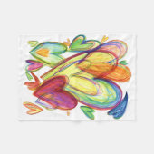 Farbenfrohe Heilkrämpfe Regenbogen weich Weiches D Fleecedecke (Vorderseite (Horizontal))
