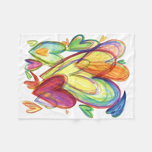 Farbenfrohe Heilkrämpfe Regenbogen weich Weiches D Fleecedecke (Vorderseite (Horizontal))