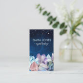 Farbenfrohe Heilkristalle Cluster-Visitenkarte Visitenkarte (Stehend Vorderseite)