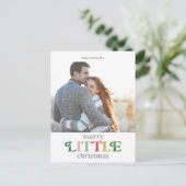 Farbenfrohe Heirat Kleine Weihnachten Save the Dat (Stehend Vorderseite)