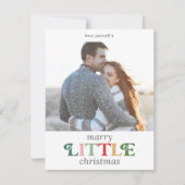 Farbenfrohe Heirat Kleine Weihnachten Save the Dat (Vorderseite)