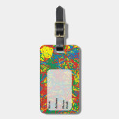 Farbenfrohe heiße Schlamassel rot-gelb-grüne Schre Gepäckanhänger (Vorderseite vertikal)