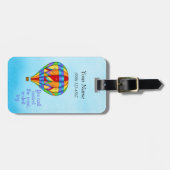 Farbenfrohe Heißluftballon Gepäckanhänger (Vorderseite horizontal)