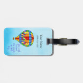 Farbenfrohe Heißluftballon Gepäckanhänger (Rückseite horizontal)