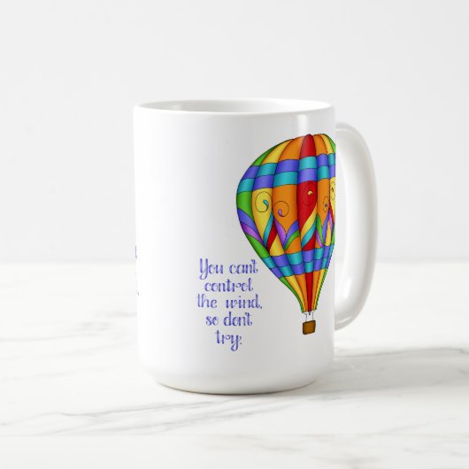 Farbenfrohe Heißluftballon Kaffeetasse (VorderseiteRechts)
