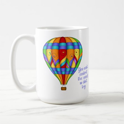 Farbenfrohe Heißluftballon Kaffeetasse (Links)