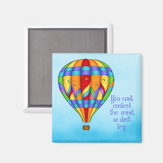 Farbenfrohe Heißluftballon Magnet (Vorderseite/Rückseite)