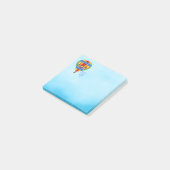 Farbenfrohe Heißluftballon Post-it Klebezettel (angewinkelt)