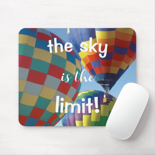 Farbenfrohe Heißluftballons "Der Himmel ist das Li Mousepad (Mit Mouse)