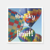 Farbenfrohe Heißluftballons "Der Himmel ist das Li Serviette (Vorderseite)