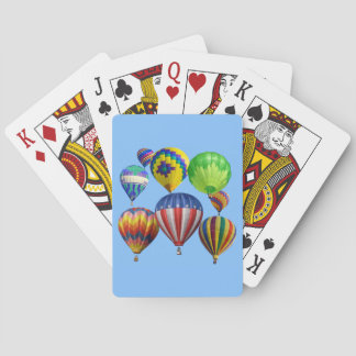 Farbenfrohe Heißluftballons Spielkarten
