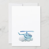 Farbenfrohe Helikopter-Babydusche Einladung (Rückseite)
