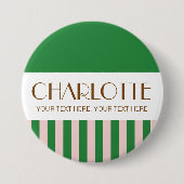 Farbenfrohe, helle Farbe Trendy Moderne Streifen Button (Vorderseite)