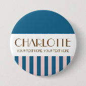 Farbenfrohe, helle Farbe Trendy Moderne Streifen Button (Vorderseite)