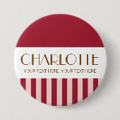 Farbenfrohe, helle Farbe Trendy Moderne Streifen Button (Vorderseite)