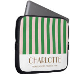 Farbenfrohe, helle Farbe Trendy Moderne Streifen Laptopschutzhülle (Vorne Rechts)