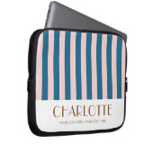 Farbenfrohe, helle Farbe Trendy Moderne Streifen Laptopschutzhülle (Vorne Rechts)