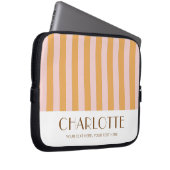 Farbenfrohe, helle Farbe Trendy Moderne Streifen Laptopschutzhülle (Vorne Rechts)