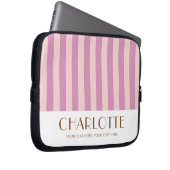 Farbenfrohe, helle Farbe Trendy Moderne Streifen Laptopschutzhülle (Vorne Rechts)