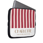 Farbenfrohe, helle Farbe Trendy Moderne Streifen Laptopschutzhülle (Vorne Rechts)