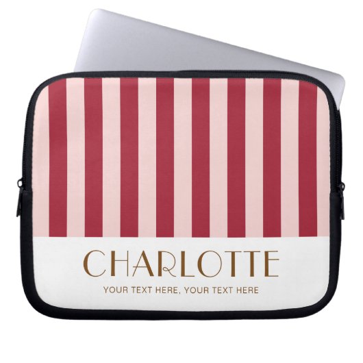 Farbenfrohe, helle Farbe Trendy Moderne Streifen Laptopschutzhülle (Vorderseite)