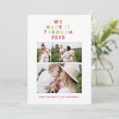 farbenfrohe helle Foto Collage Moderne Weihnachten (Stehend Vorderseite)