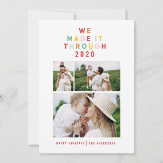 farbenfrohe helle Foto Collage Moderne Weihnachten (Vorderseite)