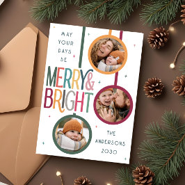 Farbenfrohe, helle Foto Niedliche Retro-Sterne Feiertagskarte