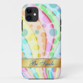 Farbenfrohe helle Kreis iPhone Case (Rückseite)