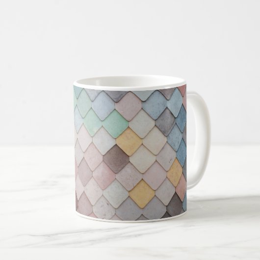Farbenfrohe, helle Mauern - lebhaftes Stadtdesign Kaffeetasse (VorderseiteRechts)