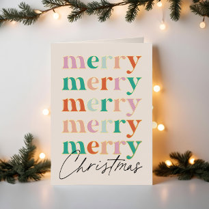 Farbenfrohe helle Moderne frohe Weihnachten