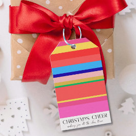 Farbenfrohe helle Moderne Weihnachten Geschenkanhänger