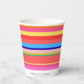 Farbenfrohe helle Moderne Weihnachten Pappbecher (Vorderseite)