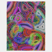 Farbenfrohe, helle Neonleuchten Fleecedecke (Vorderseite)