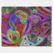 Farbenfrohe, helle Neonleuchten Fleecedecke (Vorderseite (Horizontal))