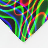Farbenfrohe, helle Neonleuchten Fleecedecke (Ecke)