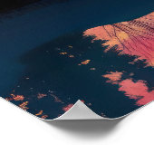 Farbenfrohe, helle Nordlichtmauer Poster (Ecke)