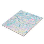 Farbenfrohe helle Pastel Groovy Boho Abstrakter Ma Fliese (Seite)