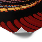 Farbenfrohe Helle Psychedelic Abstrakt Wall Print Poster (Ecke)