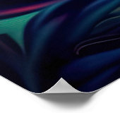 Farbenfrohe Helle Psychedelic Weed Wall Print Poster (Ecke)