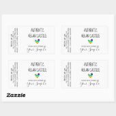 Farbenfrohe, helle Regenbogenfarben Rechteckiger Aufkleber (Blatt)