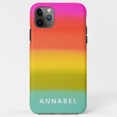 Farbenfrohe, helle Regenbogenstreifen Name Case-Mate iPhone Hülle (Rückseite)
