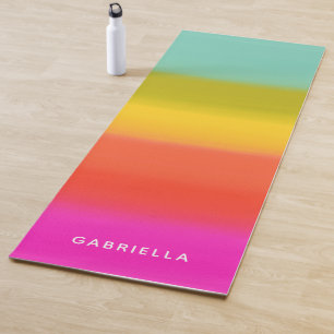 Farbenfrohe, helle Regenbogenstreifen Name Yogamatte