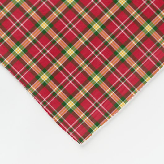 Farbenfrohe, helle Rot- und grüne Weihnachtszeit K Fleecedecke (Ecke)