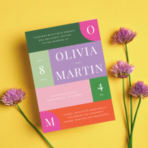 Farbenfrohe, helle und mutige Orange- und Rosa-Hoc