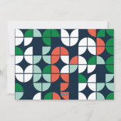 Farbenfrohe helle Weihnachten Weihnachtsgeometrie  (Rückseite)