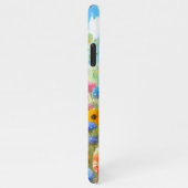 Farbenfrohe, helle Wildblumen Blumenbeere iPhone Hülle (Rechte Seite)