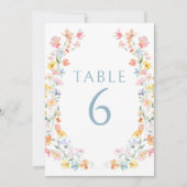 Farbenfrohe, helle Wildblumen Frühjahrssonne Einladung (Vorderseite)