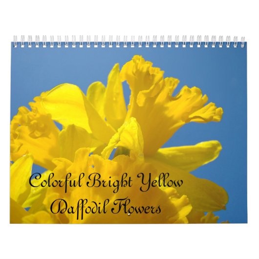 Farbenfrohe hellgelbe affodische Blume Kalender (Titelbild)